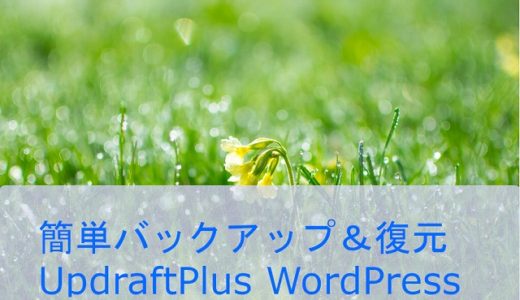 簡単操作でWordPressをバックアップ＆復元する。 UpdraftPlus WordPress Backup Plugin